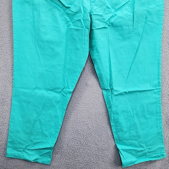 Woman Within Pants Elastic Waist Womens Plus Size Tall Pockets Teal Blue - Picture 8 of 11